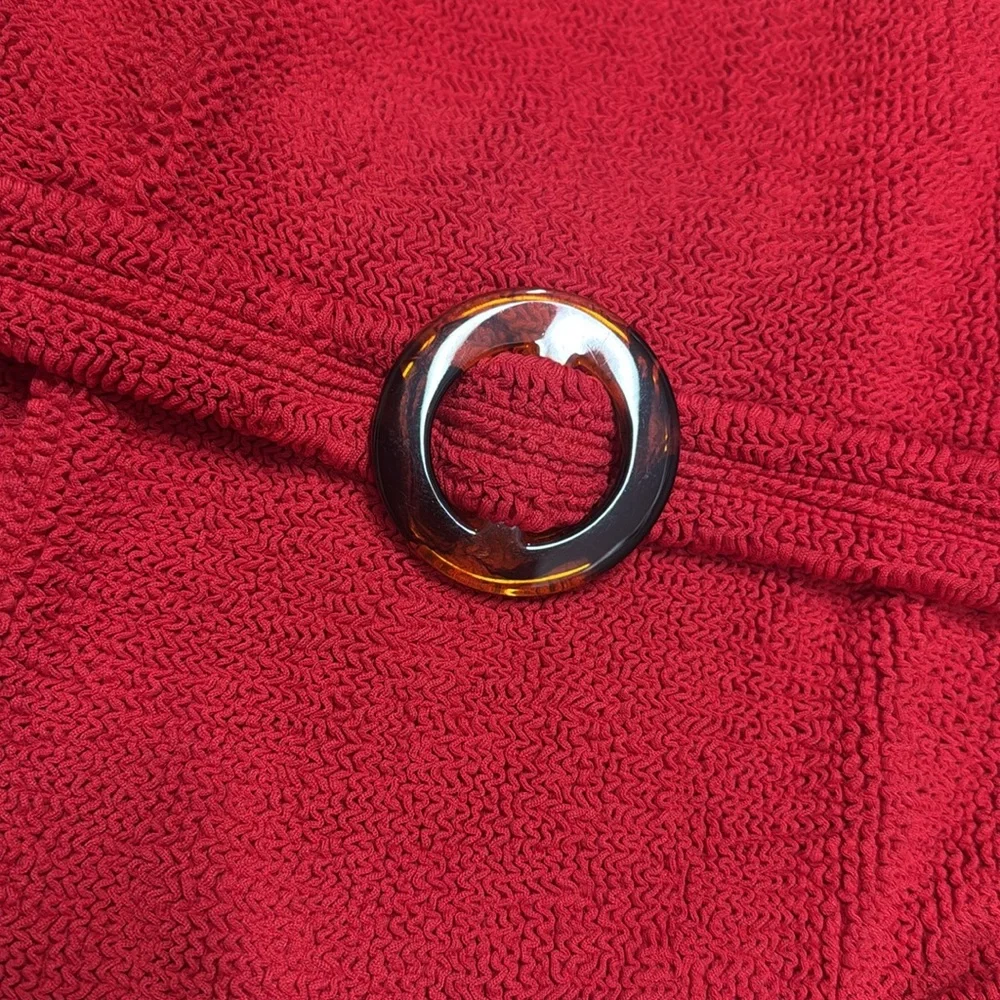 Hunza G Red One Piece Swimsuit - Picture 2 of 3